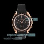 N1 Factory Swiss Replica Omega Speedmaster Rose Gold Case 42mm Rubber Strap Watch 